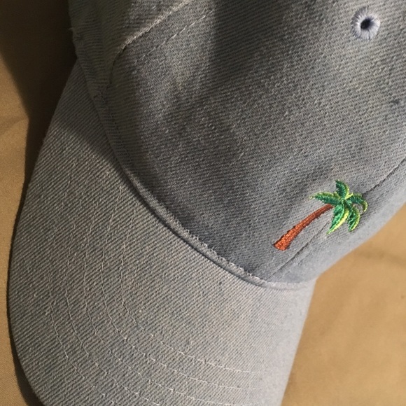 Forever 21 Light Blue Cap W/ Palm Tree Logo - Picture 3 of 5